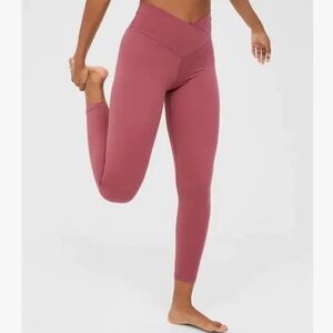 OFFLINE By Aerie Real Me High Waisted Crossover Legging Berry Small